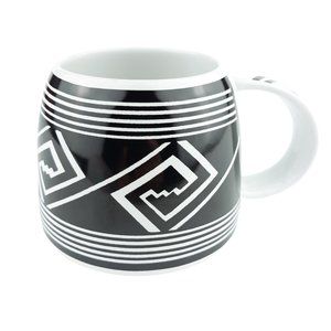 The Treasure Chest Las Cruces No 18 Geometric Aztec Black & White Mug